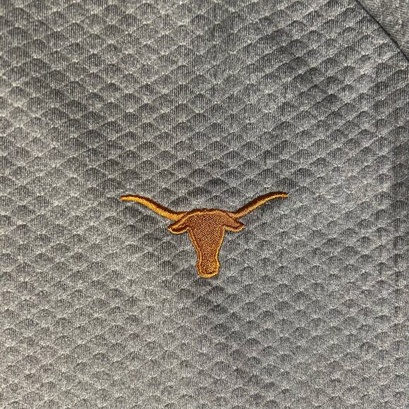 Texas Longhorns Champion 1/4 Zip Sweatshirt Mens L Gray/Orange Long Pullover - Picture 4 of 10